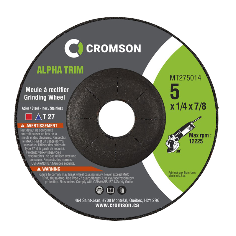 Type 27 grinding wheels ALPHA TRIM