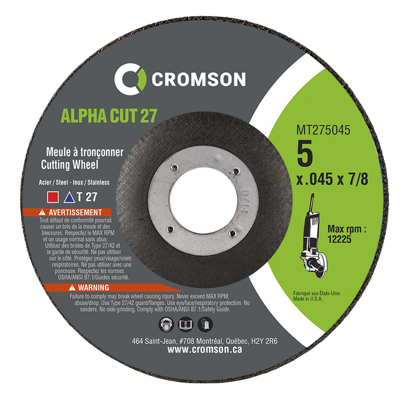 Meules à tronçonner type 27 ALPHA CUT 27